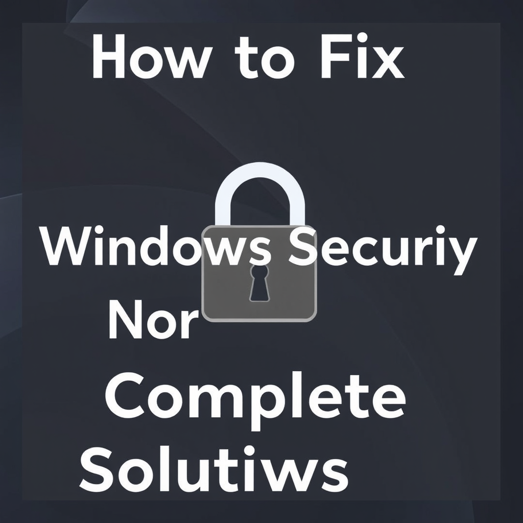 How to Fix Windows Security Not Opening in Windows 11: Complete Solutions [2025]